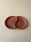 Bandeja Concha de Jesmonite | Bandeja para Joyas | Vaciabolsillos | Decoración Minimalista
