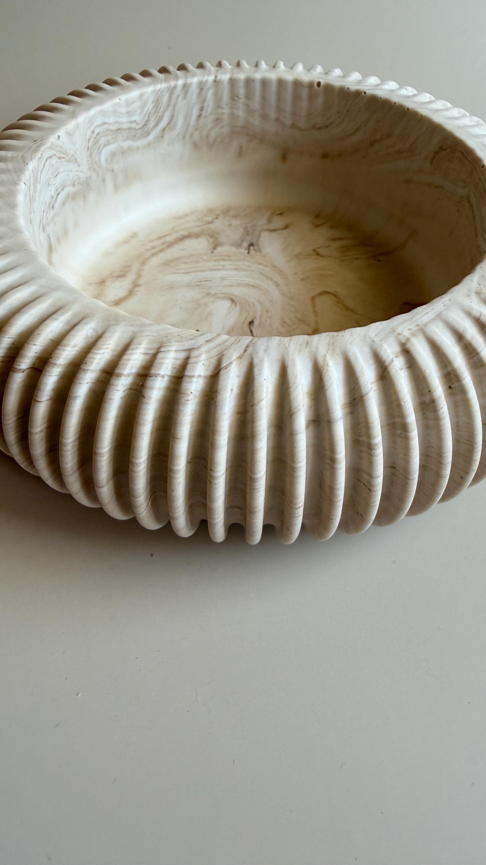 Cuenco decorativo de Jesmonite | Vaciabolsillos artesanal | Organizador de joyas | Efecto mármol | Decoración minimalista