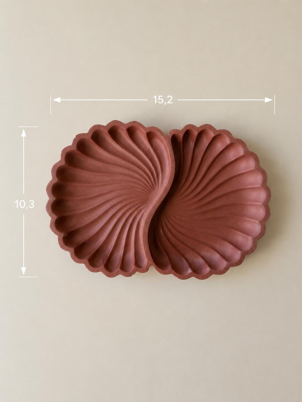 Bandeja Concha de Jesmonite | Bandeja para Joyas | Vaciabolsillos | Decoración Minimalista