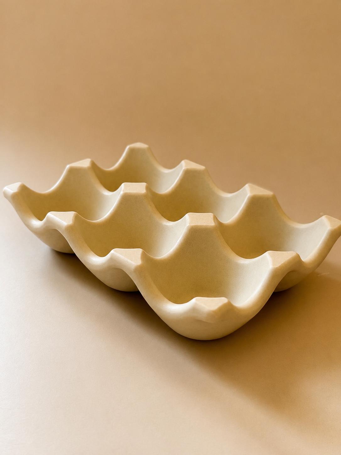 Huevera artesanal para 6 huevos | Organizador de huevos | Decoración de cocina