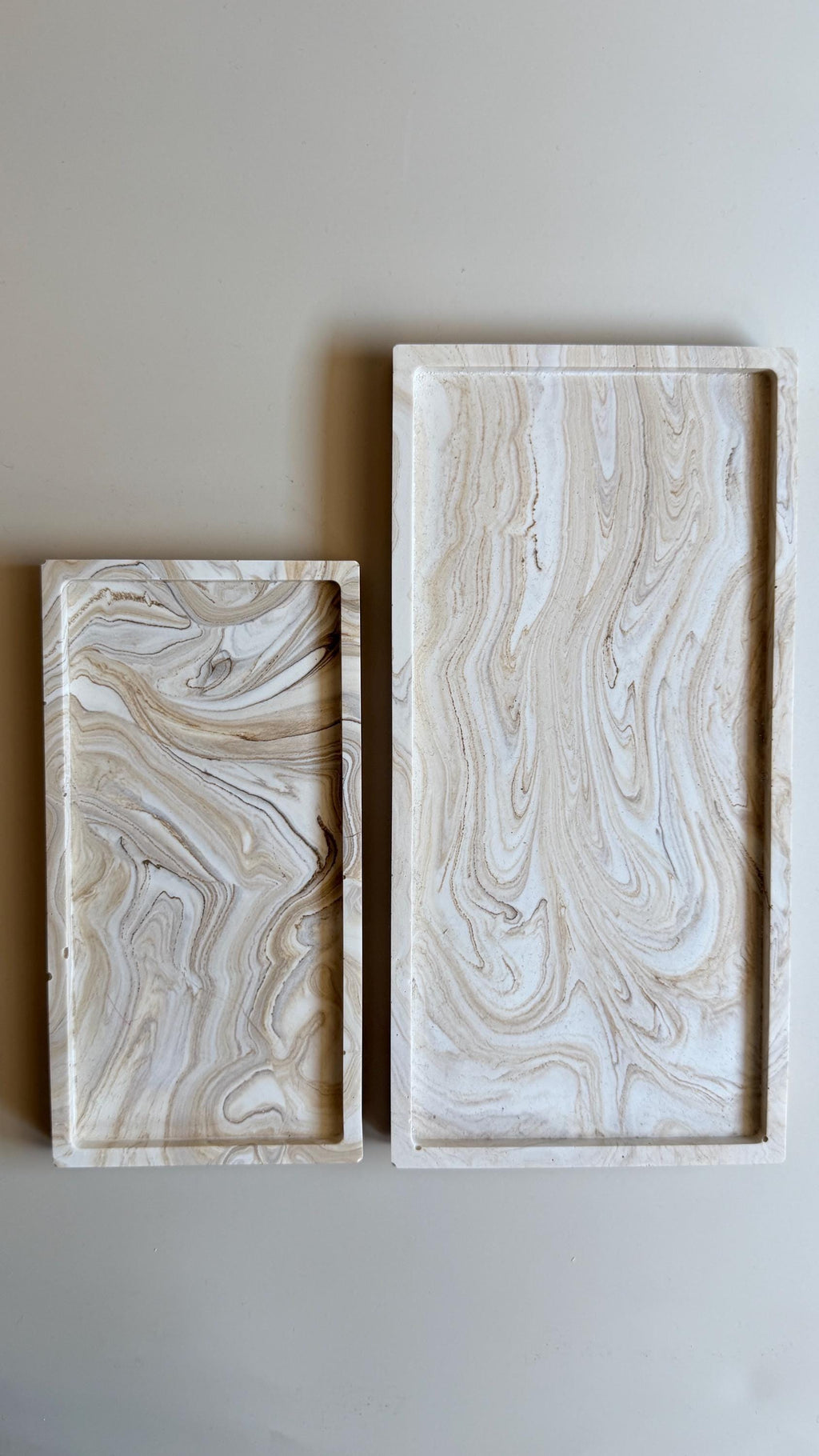 Bandeja Decorativa Rectangular | Vaciabolsillos | Organizador para Joyas | Decoración Minimalista | Efecto Mármol