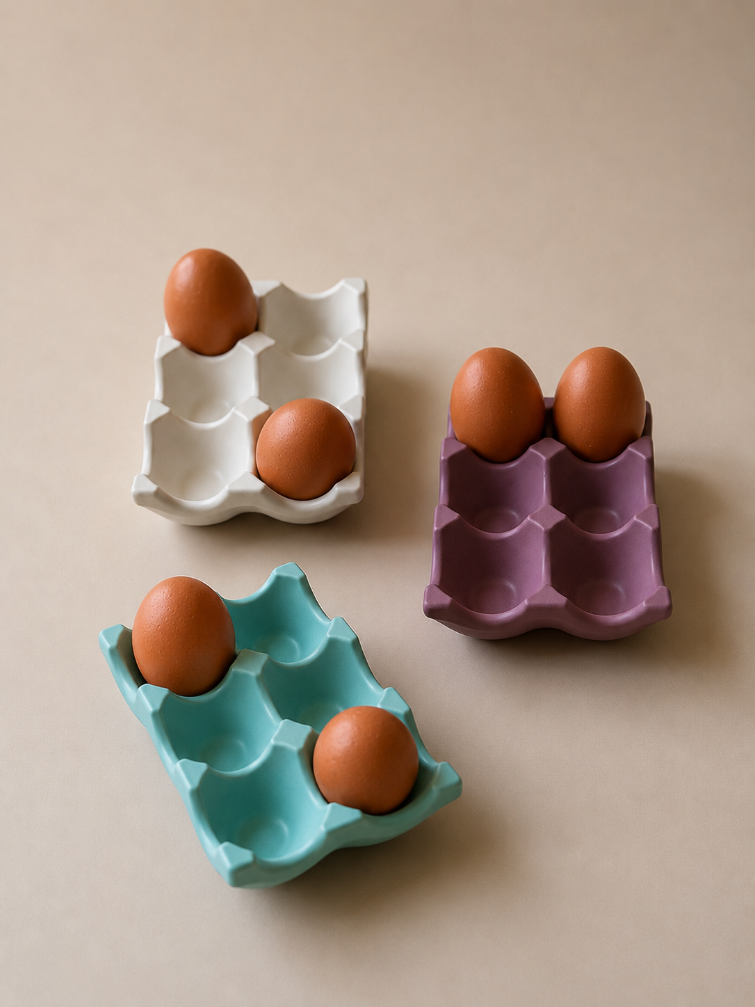 Huevera artesanal para 6 huevos | Organizador de huevos | Decoración de cocina