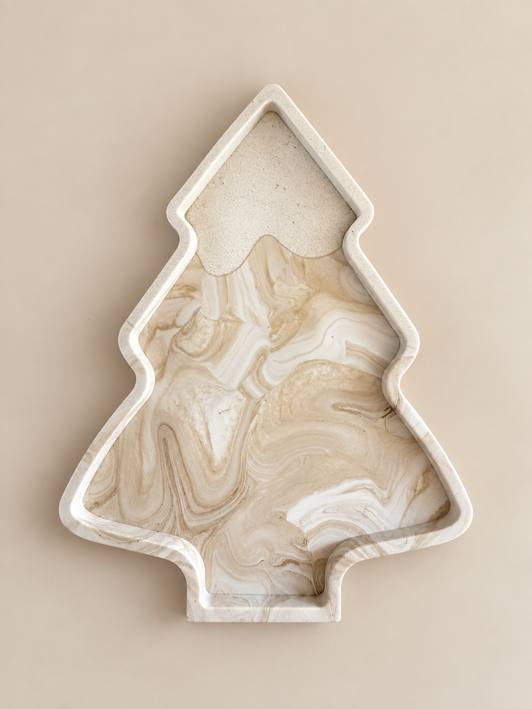 KERST | Bandeja de Jesmonite en forma de árbol de Navidad
