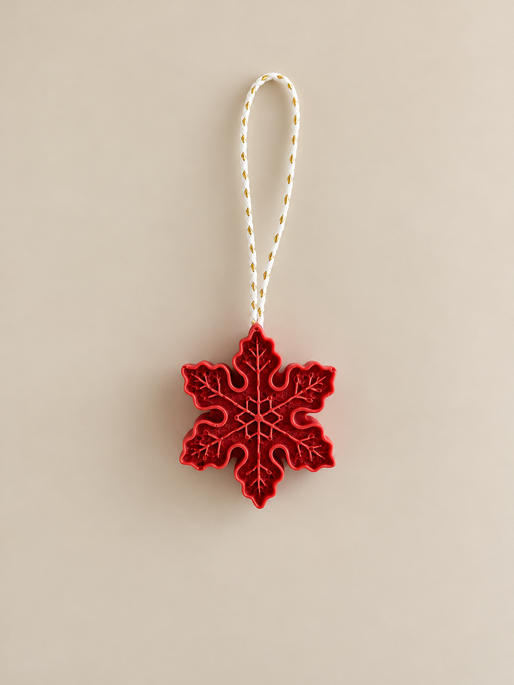BRINA | Set de 5 adornos de copo de nieve de Jesmonite para Navidad
