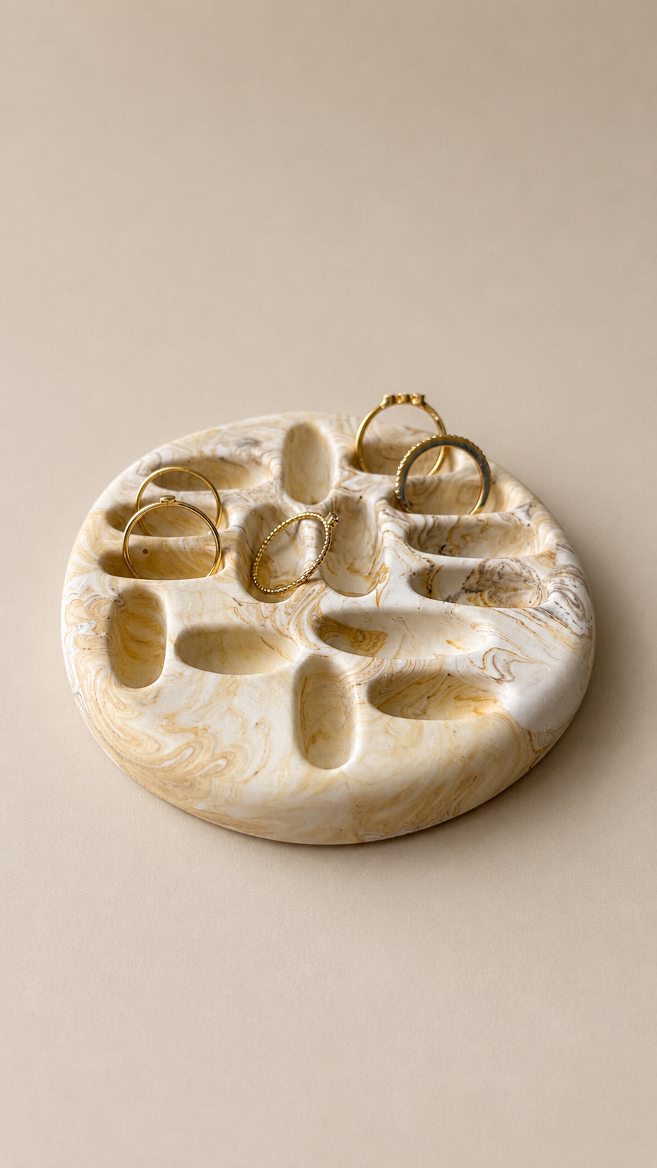 Anillero Decorativo | Organizador de Anillos | Diseño Orgánico | Decoración Minimalista