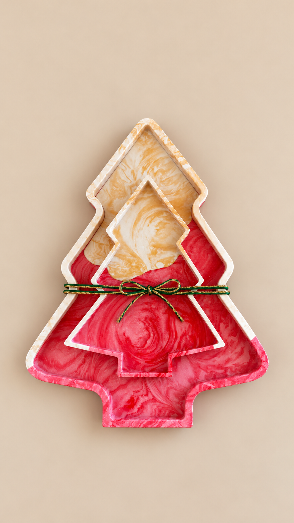 KERST RED | Bandeja en forma de árbol de Navidad