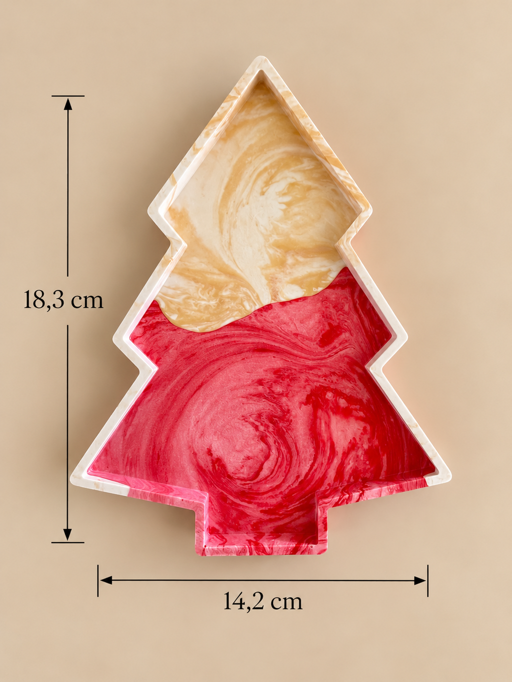 KERST RED | Bandeja en forma de árbol de Navidad