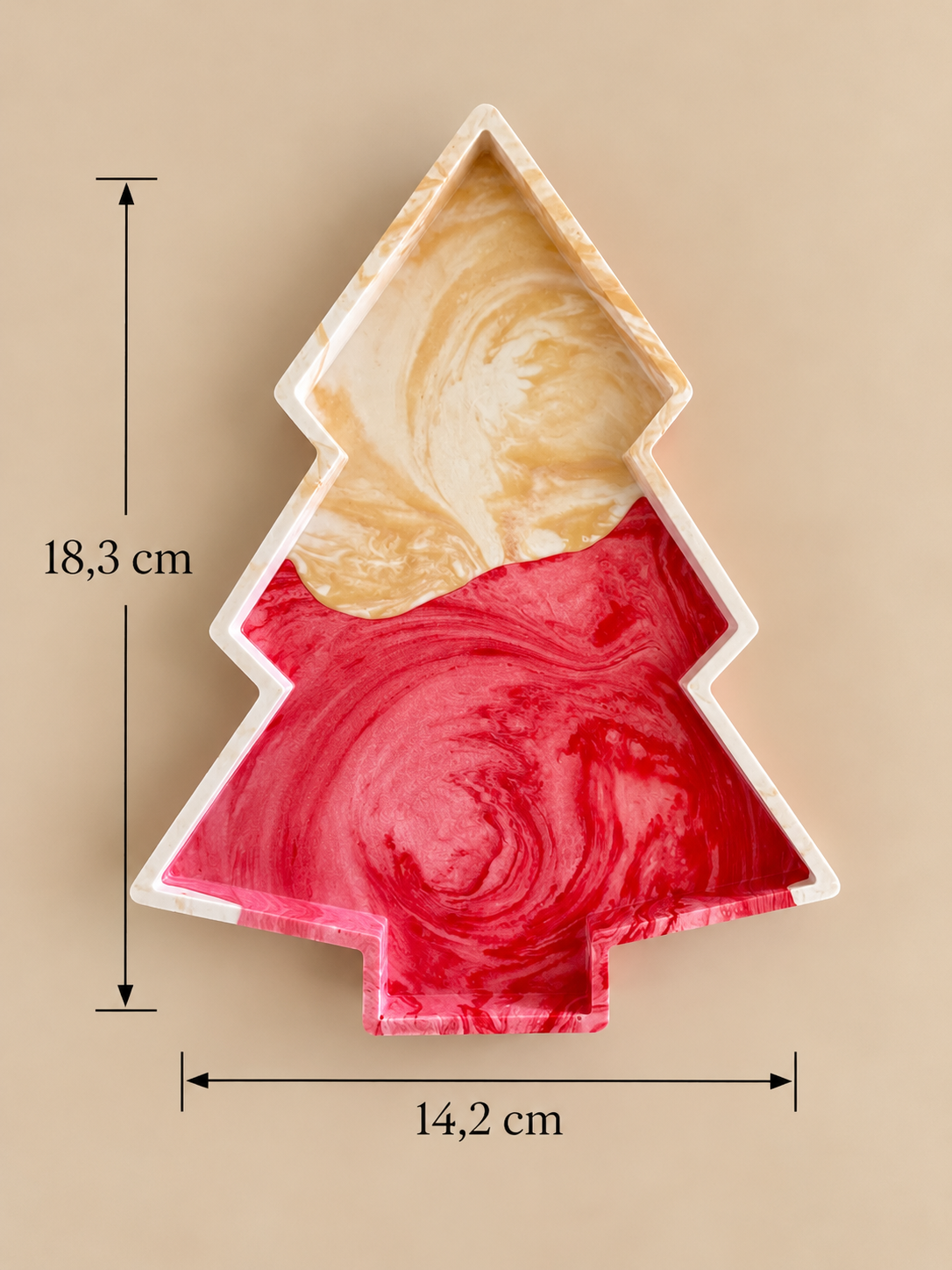 KERST RED | Bandeja en forma de árbol de Navidad