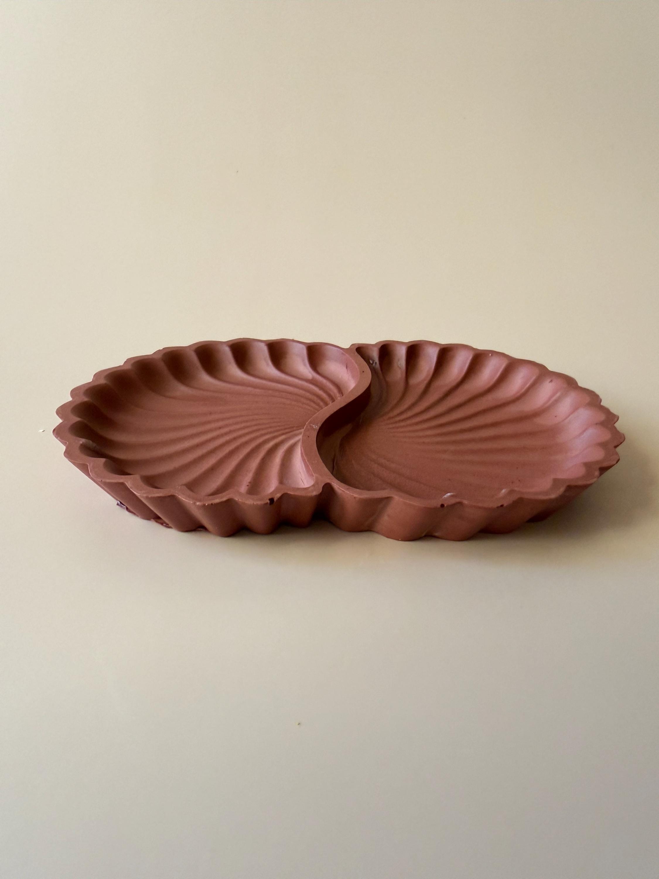 Bandeja Concha de Jesmonite | Bandeja para Joyas | Vaciabolsillos | Decoración Minimalista