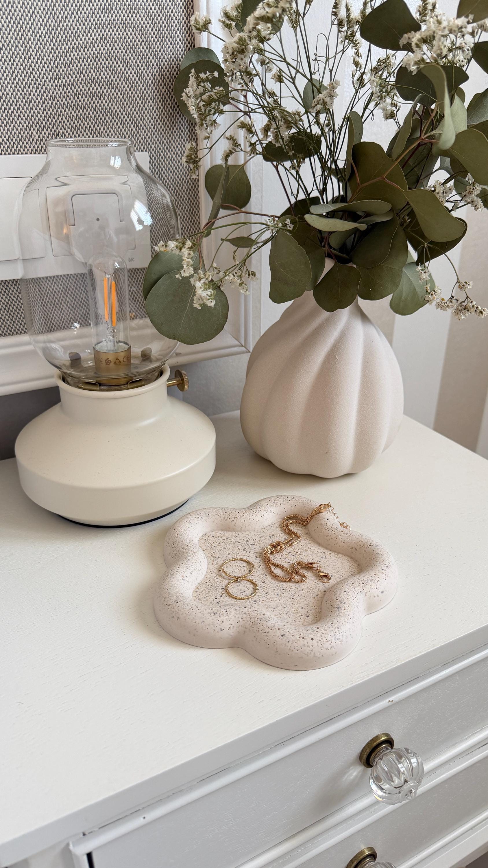 Bandeja para Joyas con Forma de Flor | Joyero Decorativo | Vaciabolsillos | Decoración Minimalista