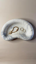 Bandeja Decorativa Forma Orgánica | Vaciabolsillos | Organizador para Joyas | Plato Decorativo | Efecto Mármol