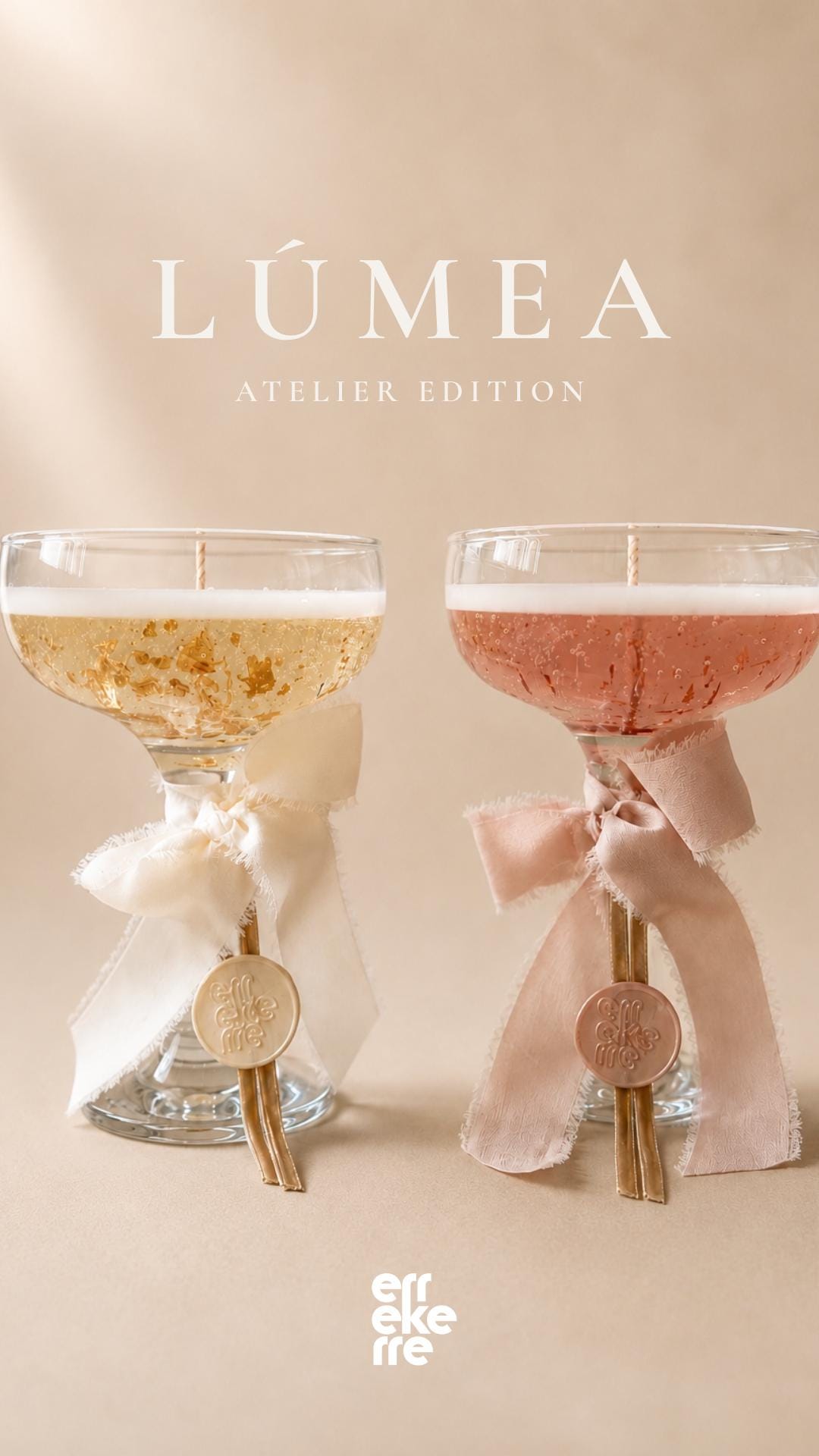 Vela Luméa en Copa de Cava | Artesanal con Cera de Soja y Pan de Oro | Regalo Exclusivo