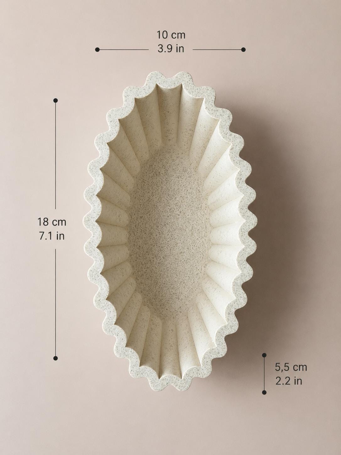 Bandeja Ovalada Decorativa con Relieve | Organizador para Joyas | Vaciabolsillos | Decoración Minimalista