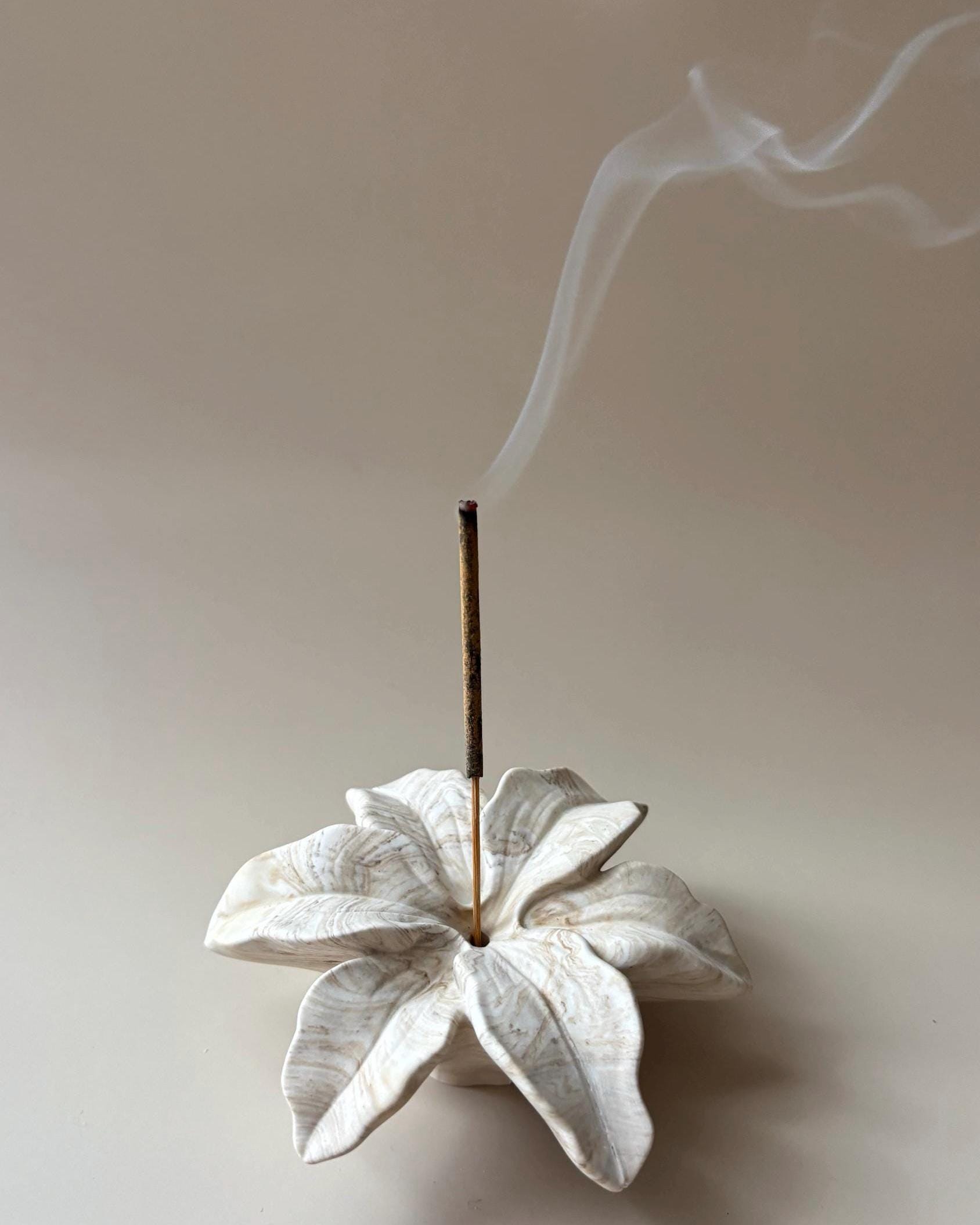 Porta Incienso con Forma de Flor | Soporte para Incienso | Decoración Minimalista