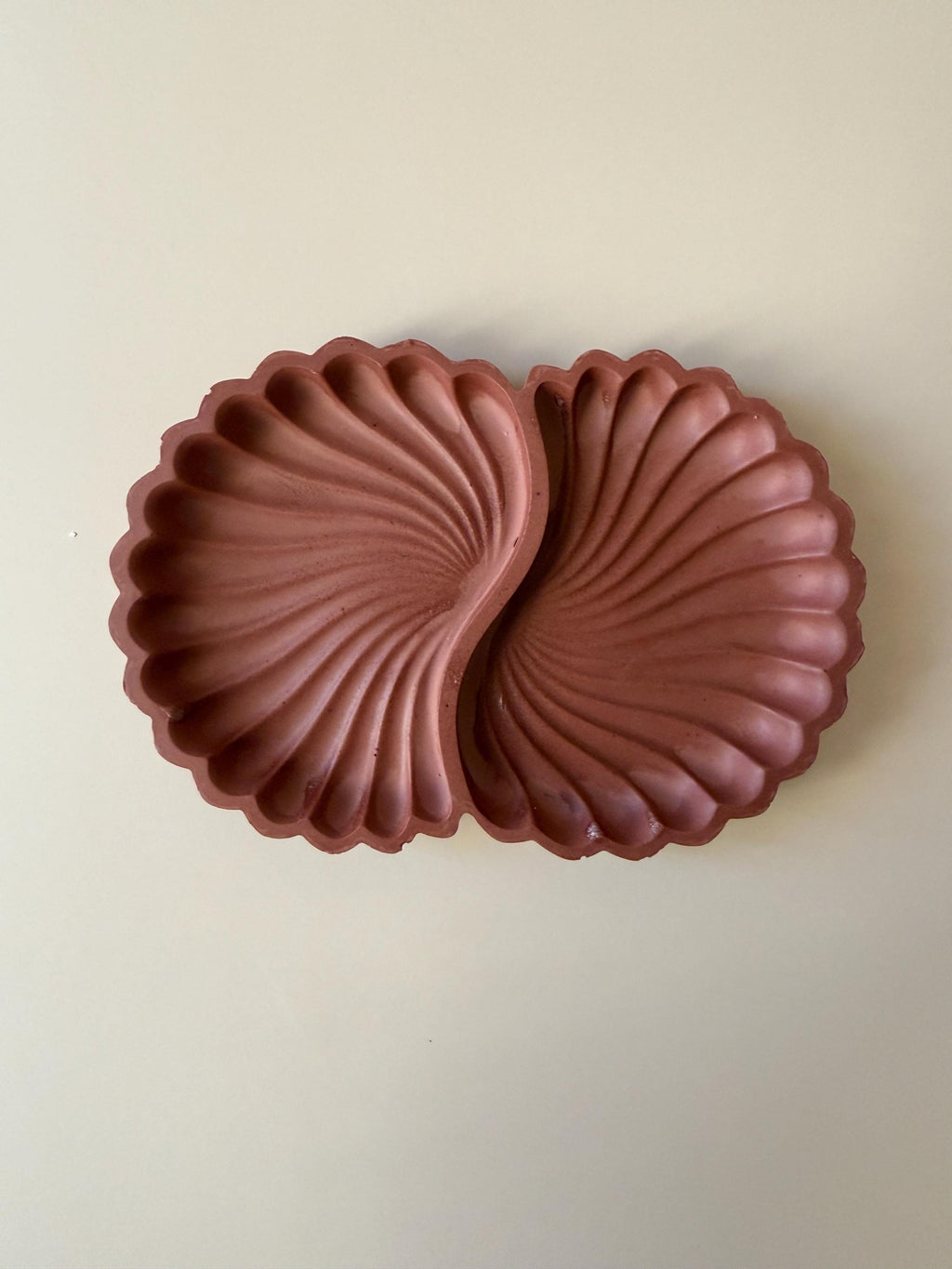 Bandeja Concha de Jesmonite | Bandeja para Joyas | Vaciabolsillos | Decoración Minimalista