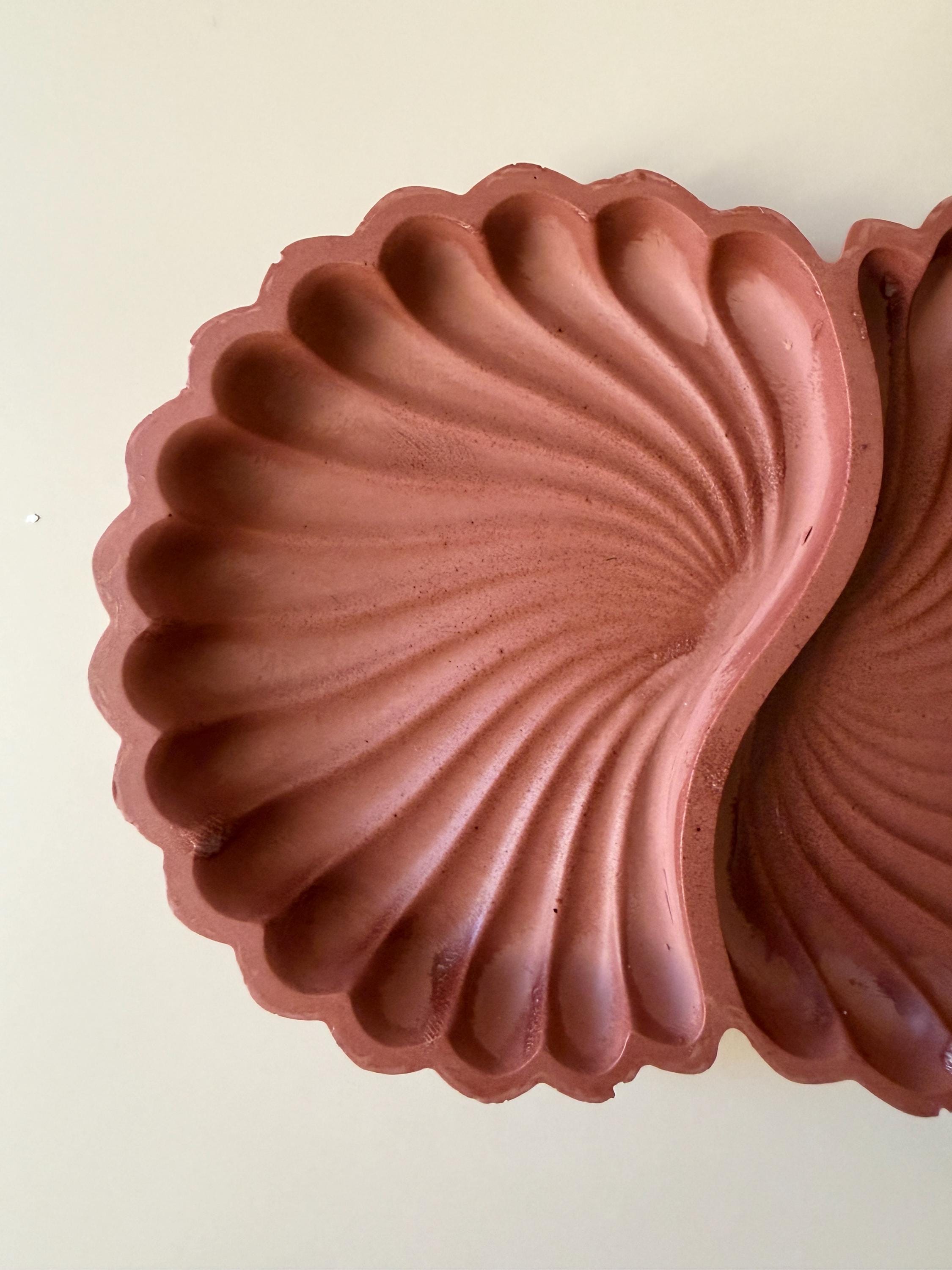 Bandeja Concha de Jesmonite | Bandeja para Joyas | Vaciabolsillos | Decoración Minimalista