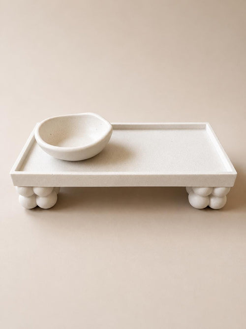 Estela | Bandeja de tocador elevada con cuenco para joyas y accesorios
