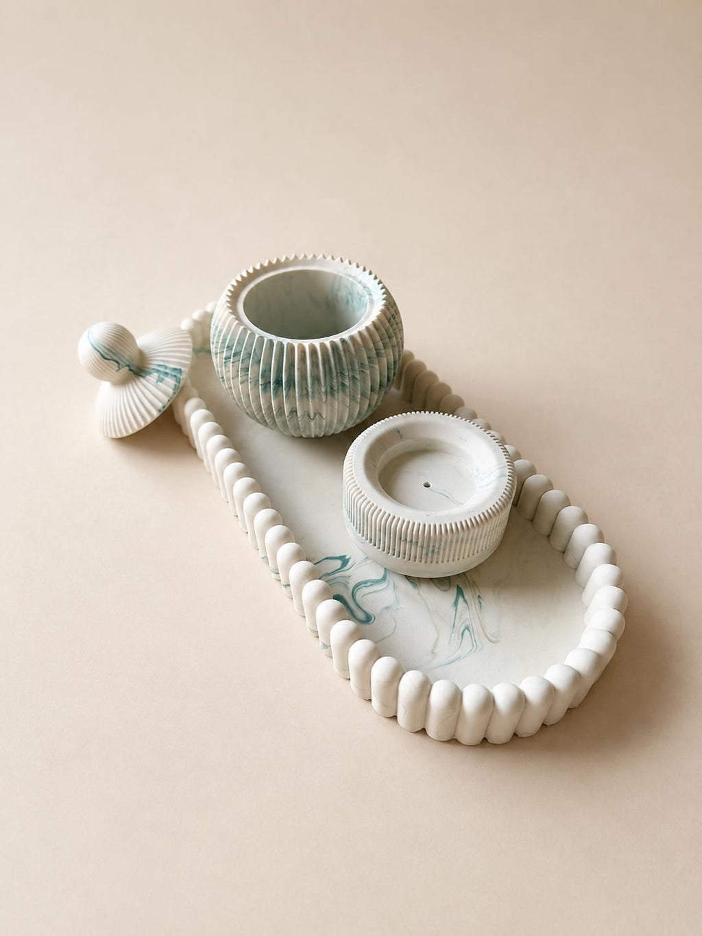 Salina | Set Decorativo | Decorative Tray Set | Bandeja Oval | Incense Holder | Bombonera Decorativa | Wabi Sabi Decor | Home Decor