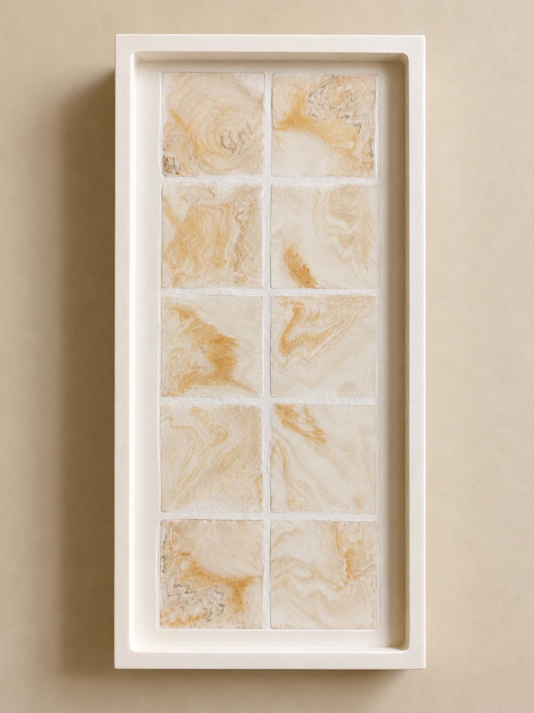 Tempo | Bandeja rectangular de mosaico marmolado | Bandeja decorativa artesanal