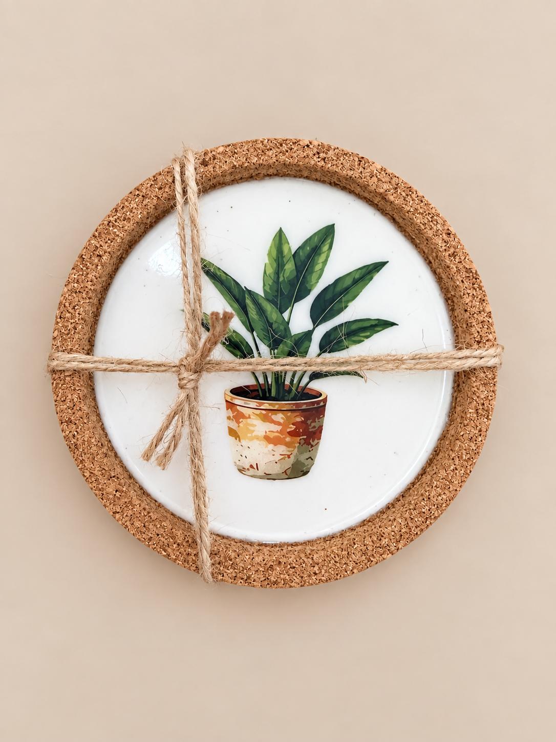 HERBA | Handgefertigtes Set aus 4 botanischen Untersetzern